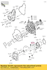 Kawasaki 921540727 bullone, flangiato 6x30 - Il fondo