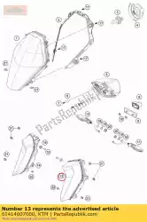 Aqui você pode pedir o luz de curva l / s em KTM , com o número da peça 61414007000: