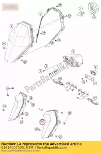 ktm 61414007000 luz de curva l / s - Lado inferior