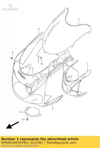 suzuki 9440034E50Y9H cowling,body - Bottom side