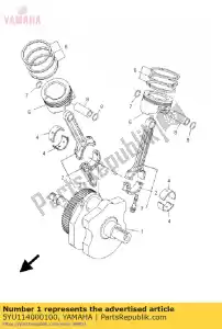 yamaha 5YU114000100 krukas assy - Onderkant