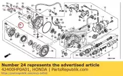 Aqui você pode pedir o diferencial assy. Em Honda , com o número da peça 42400HP0A01: