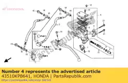 Ici, vous pouvez commander le sous-ensemble de cylindre., rr. Maître de frein auprès de Honda , avec le numéro de pièce 43510KPB641: