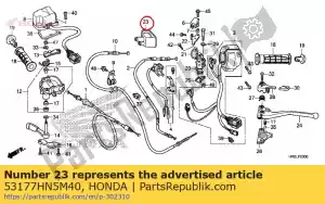 honda 53177HN5M40 capa, l. lidar com - Lado inferior