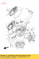 Aqui você pode pedir o tampa, cárter 1 em Yamaha , com o número da peça 5UH154110000: