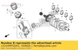 Aqui você pode pedir o rolamento a, biela em Honda , com o número da peça 13224MFGD01: