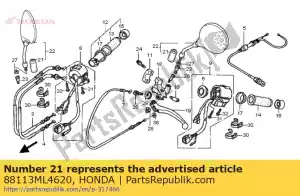 honda 88113ML4620 couvercle, contre-écrou - La partie au fond