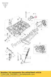 triumph T1261108 cover water outlet - Bottom side