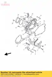 Tutaj możesz zamówić uszczelka, pokrywa skrzyni korbowej 1 od Yamaha , z numerem części 3XP154510300: