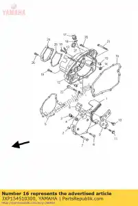 yamaha 3XP154510300 uszczelka, pokrywa skrzyni korbowej 1 - Dół