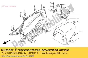 Honda 77210MBG000ZA ensemble de capot, rr. (wl) * type1 - La partie au fond