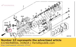 veer, armretour van Honda, met onderdeel nummer 43246HN8006, bestel je hier online: