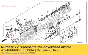 Honda 43246HN8006 veer, armretour - Onderkant