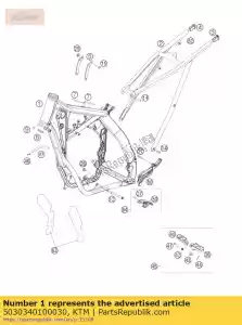 ktm 5030340100030 frame 125 sx 'ba07 - Lado inferior