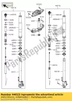 440230103, Kawasaki, zestaw cylindrów-widelców klz1000acf kawasaki klz 1000 2012 2013 2014, Nowy