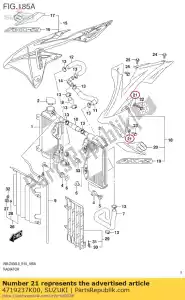 suzuki 4719237K00 rondelle, cache radiateur - La partie au fond