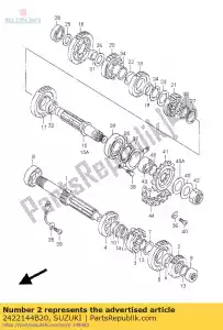 Suzuki 2422144B20 versnelling, 2e aandrijving - Onderkant