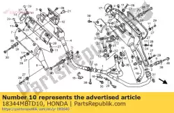 Tutaj możesz zamówić ochraniacz wewn? Trzny (prawy) od Honda , z numerem części 18344MBTD10: