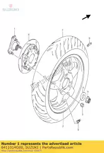 Suzuki 6411014G00 cubo, roda traseira - Lado inferior