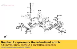 klem, remslang van Honda, met onderdeel nummer 43312MBG000, bestel je hier online:
