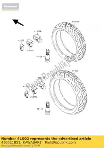 Kawasaki 410021851 band, rr, 160 / 60vr17, cy - Onderkant