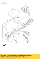 4511724F00, Suzuki, arruela, sutiã de assento suzuki gsx 1300 2000 2001 2002 2003 2004 2005 2006 2007, Novo