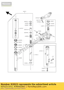 kawasaki 920221552 rondelle, ressort, 8mm zx550-a1 - La partie au fond