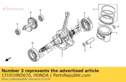 Qui puoi ordinare pistone (std.) da Honda , con numero parte 13101HN5670: