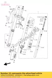 Aqui você pode pedir o conjunto do garfo dianteiro (r. H) em Yamaha , com o número da peça 32D231034000: