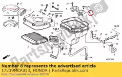 trechter, l. Lucht van Honda, met onderdeel nummer 17239MCA013, bestel je hier online: