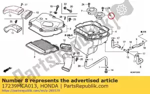 Honda 17239MCA013 funnel, l. air - Bottom side