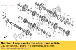 Aquí puede pedir eje comp, principal de Honda , con el número de pieza 23210MY5600:
