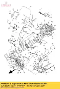 yamaha 59C283650100 cover - Bottom side