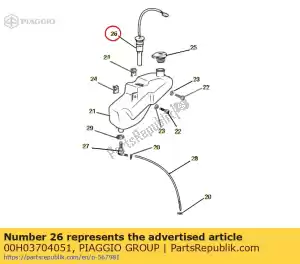 Piaggio Group 00H03704051 zespó? wska?nika poziomu oleju - Dół
