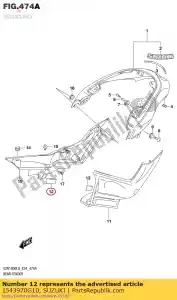 Suzuki 1543970G10 cushion,fuel pi - Bottom side