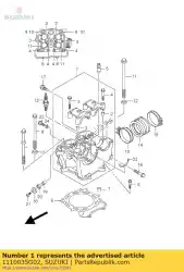 Ici, vous pouvez commander le tête assy, ?? Cylin auprès de Suzuki , avec le numéro de pièce 1110035G02: