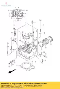 Suzuki 1110035G02 tête assy, ??cylin - La partie au fond