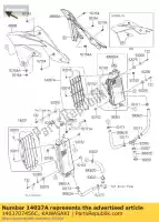 1403707456C, Kawasaki, écran, rh, ébène kx250ycf kawasaki kx 250 2010 2011 2012 2013 2014 2015 2016, Nouveau