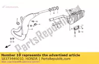 18373446010, Honda, deksel, geluiddemper honda mtx  rw mtx200rw 200 , Nieuw