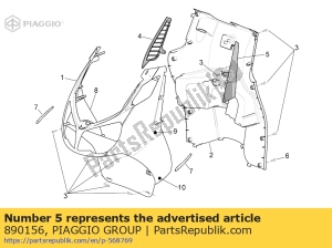 aprilia 890156 lh waterkoeler rooster. zwart - Onderkant