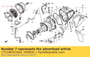 Honda 17218KSC000 selo, caixa do filtro de ar - Lado inferior