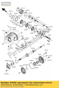 kawasaki 920450026 cuscinetto a sfere, bx30-1c3 ur kvf75 - Il fondo