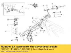 Aquí puede pedir lh pinza de freno delantero. Negro de Piaggio Group , con el número de pieza 883303: