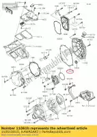 110610810, Kawasaki, junta, tapa del embrague zx1400fcf kawasaki  gtr tr zzr 1400 2006 2007 2008 2009 2010 2011 2012 2013 2014 2015 2016 2017 2018 2019 2020 2021, Nuevo