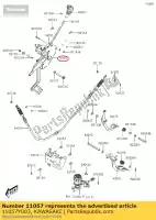 11057Y003, Kawasaki, 01 suporte, turno kawasaki kaf700 mule promx 700 , Novo