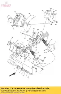 yamaha 929900860000 washer, plain (663) - Bottom side