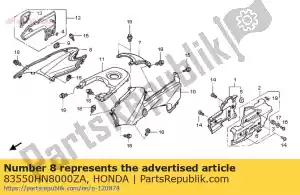 Honda 83550HN8000ZA dekking ass., r. tankzijde - Onderkant