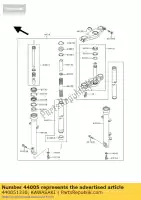 440051330, Kawasaki, rura-lewy widelec zewn?trzny ex500-d1 kawasaki gpz 500 1994 1995 1996 1998, Nowy