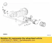 11241464377, BMW, korbowód - 428g pl 125 mm (od 01/1992) (do 08/1992) bmw  750 1000 1100 1985 1986 1987 1988 1989 1990 1991 1992 1993 1994 1995 1996 1997, Nowy