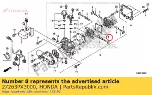 Honda 27263PX3000 zitting, klepveer - Onderkant